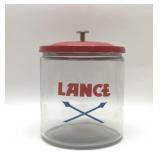 LANCE STORE COUNTER JAR RED LID 9ï¿½ï¿½