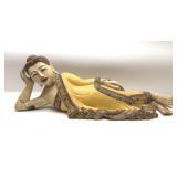 Large 35' Wood Reclining Buddha Statue
