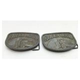 2 VTG RALEIGH LIGHTS BELT BUCKLES 3ï¿½ï¿½