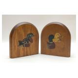 SET OF DUCK BOOKENDS 7'
