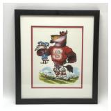 NC State Wolfpack Tar Heels rivalry art print