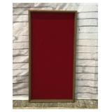 RED FELT LINED WOODEN TRAY