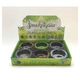 SMOKETOPIA GLASS ASH TRAY SET BOB MARLEY