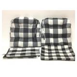 Black & White Checkered Cushions Table Runners
