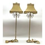PAIR OF PRETTY CHELSEA HOUSE BUFFET LAMPS