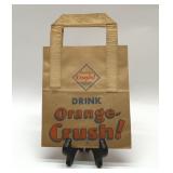 Orange crush soda  paper bag advertising