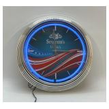 SEAGRAMS VODKA NEON CLOCK