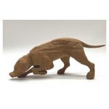 J BATES HAND CARVED WOOD PLOTT HOUND