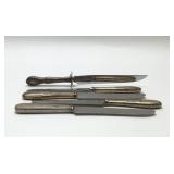 Sterling silver handled knives set of 5