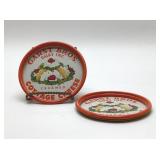 Vintage Pair Garst Bros Cottage Cheese Tin Lids