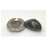 Cadillac and Lamborghini belt buckles