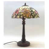 Stained glass table lamp, 23 inches