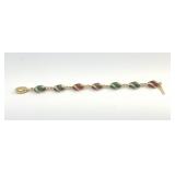 Signed Swarovski gemstone bracelet 7'