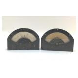 2 WESTON MIL-AMMETER GUAGES 1890's