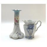 RS Prussia, candlestick and creamer 1800's
