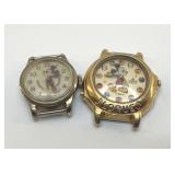 2 MICKEY MOUSE WATCHES 1980's LORUS