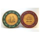1700's WOOD TALL SHIPS WALL DECOR 18'