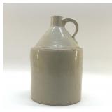 Salt glazed pottery jug with handle 11'