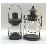 PAIR OF CANDLE LANTERNS 12'