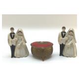 1940'S WEDDING CAKE TOPPERS, SWEETHEART BOX