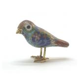 Tiny cloisonné sparrow
