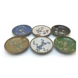 6 CLOISONNÉ BOWLS 4'