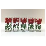 1960's HIBISCUS GLASSES 6''
