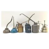 6 Old Oil Cans