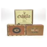 3 VTG Assorted Cigar Advertising Boxes
