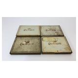 4 VTG FLAT CHESTERFIELD CIGARETTE ADVERTISING TINS