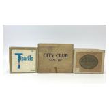 3 VTG ASSORTED CIGAR ADVERTISING BOXES