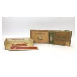 3 VTG WHITE OWL CIGAR ADVERTISING BOXES