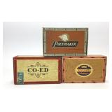 3 VTG Assorted Cigar Advertising Boxes
