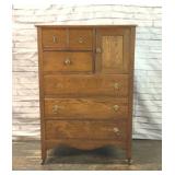 ANTIQUE OAK HAT BOX DRESSER