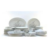 76 PC CHINA SET WENTWORTH, SILVER WHEAT