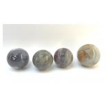 4 QUARTZ SHPERES