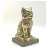 BRASS CITTEN BOOKEND 8'