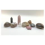 10 CRYSTAL AGATES TOWERS HEARTS