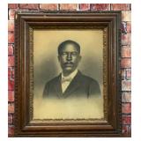 RARE ANTIQUE FORMAL PORTRAIT AFRICAN AMERICAN