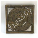 MCILHENNY TABASCO BRASS TRIVET 6'