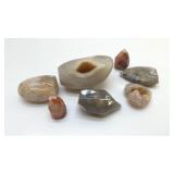 7 FREEFORM QUARTZ CRYSTALS GEODE