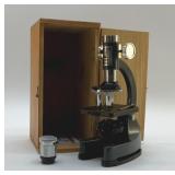 KING MICROSCOPE IN WOODEN BOX 8 '