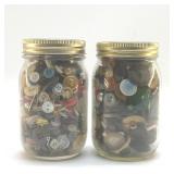 2 JARS OF VINTAGE BUTTONS 5'