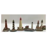 6 LIGHTHOUSE FIGURINES 6'