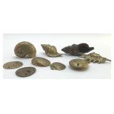 HEAVY BRASS SEASHELL COLLECTION 4'