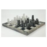 BLACK & WHITE STONE CHESS SET