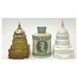 3 AMERICAN GOVERNMENT AVON BOTTLES