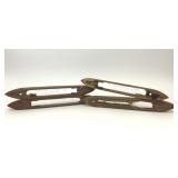 4 VTG WOODEN TEXTILE WEAVING BOAT SHUTTLES