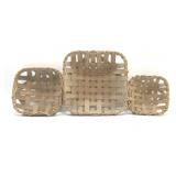 3 COTTON BASKETS MINI 11'