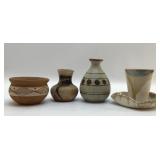 SOUTHWEST POTTERY 5 PIECES 5'